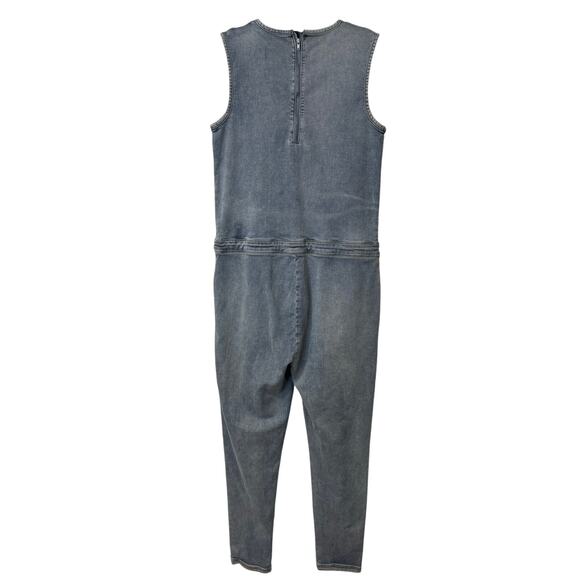 Joe's Jeans The Marnie French Terry Denim Jumpsuit Blue XS Cotton Tank Straight - Picture 2 of 11